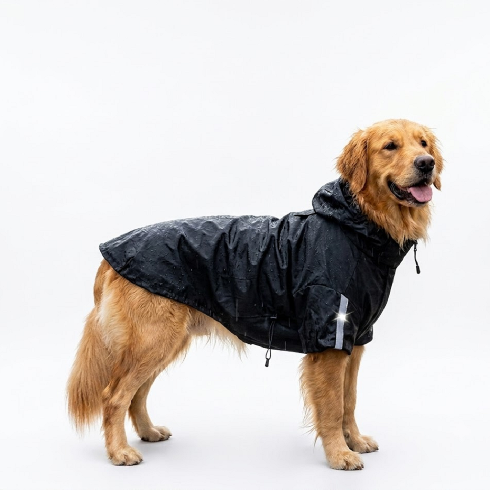 All-Weather Waterproof Dog Shell Jacket | Detachable Hood & Reflective Trim | Pawpawlemon