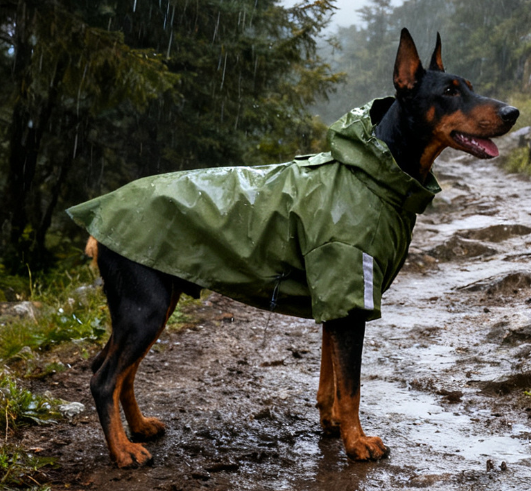 All-Weather Waterproof Dog Shell Jacket | Detachable Hood & Reflective Trim | Pawpawlemon