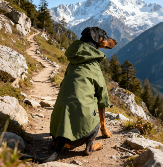 All-Weather Waterproof Dog Shell Jacket | Detachable Hood & Reflective Trim | Pawpawlemon