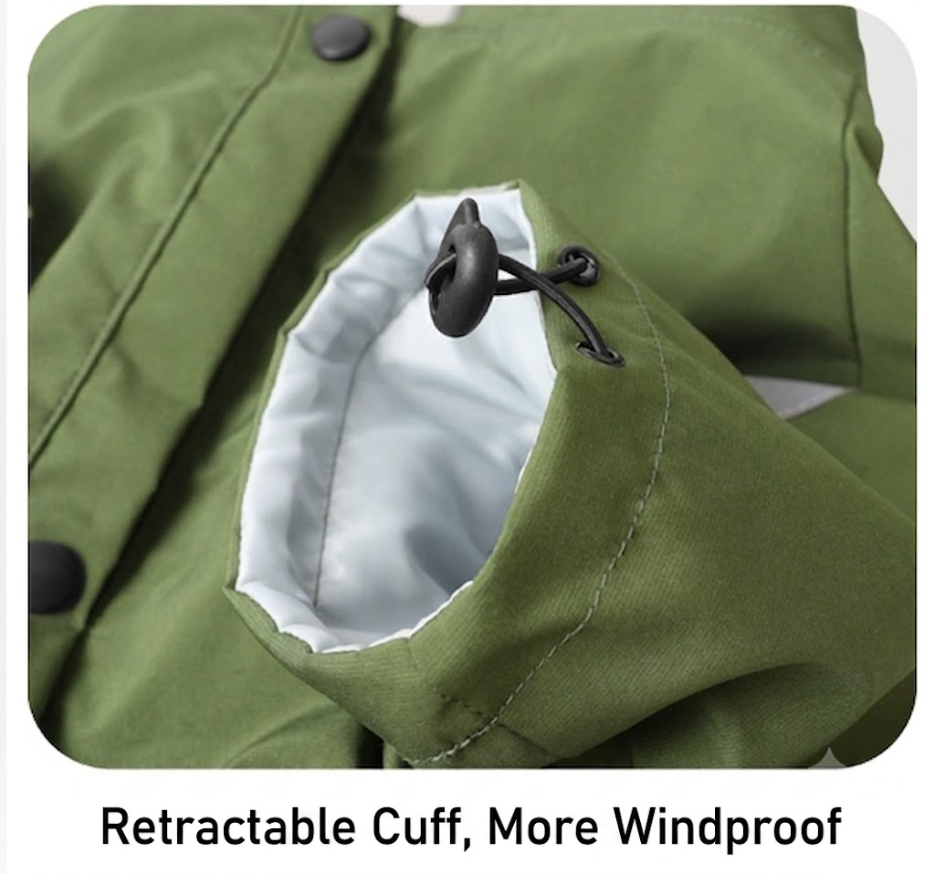 All-Weather Waterproof Dog Shell Jacket | Detachable Hood & Reflective Trim | Pawpawlemon