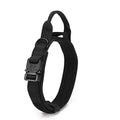 Heavy-Duty Tactical Dog Collar with Handle (Black) Canada | Pawpawlemon