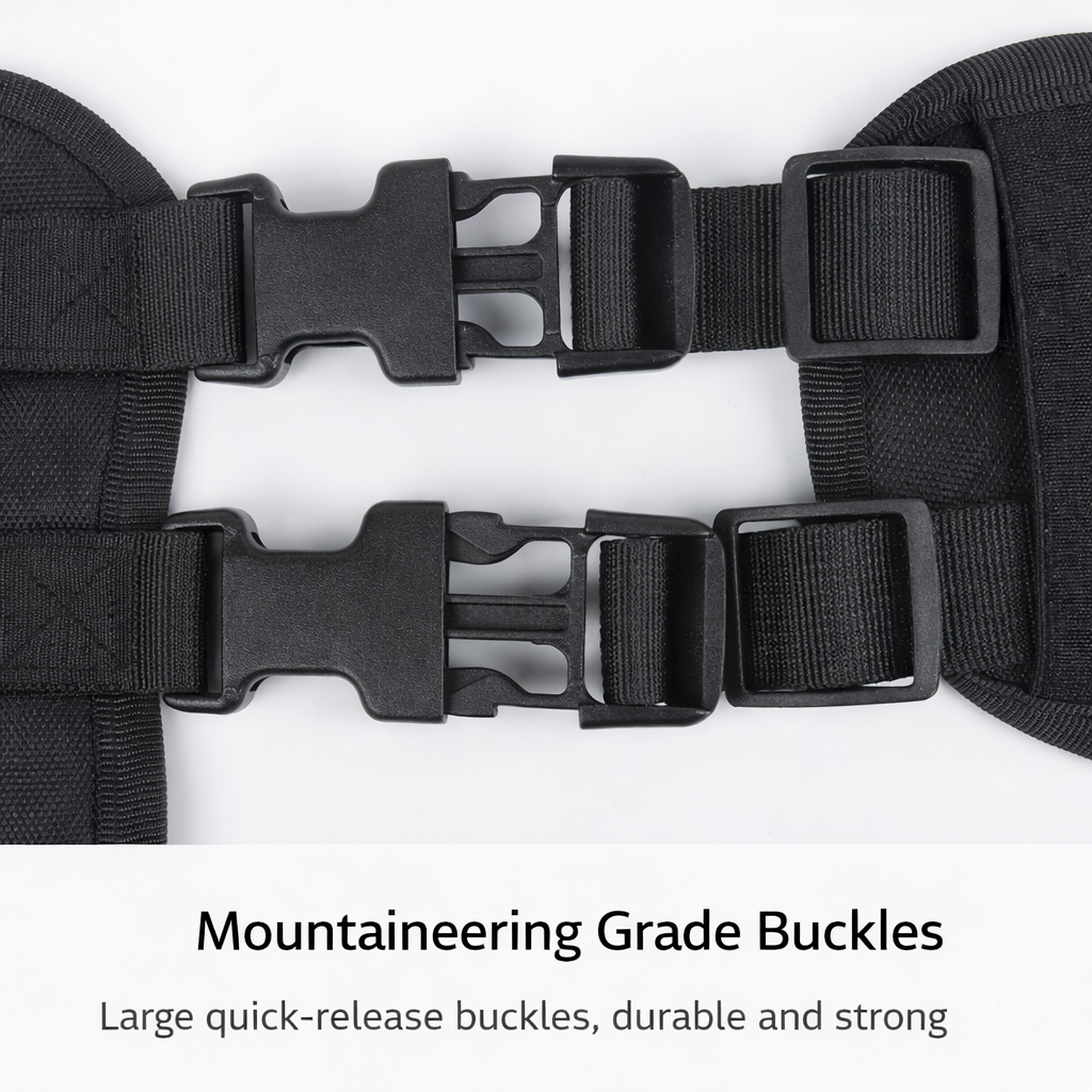 MOLLE Tactical Dog Harness (Black) — No-Pull Vest | Pawpawlemon